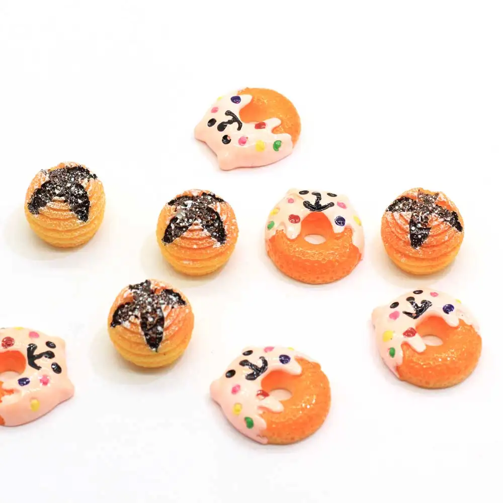 

Assorted Baked Foods Cabochons Resin 3D Flatback Bread Doughnut Dollhouse Food Cabs Hair Bow Center Decoration DIY