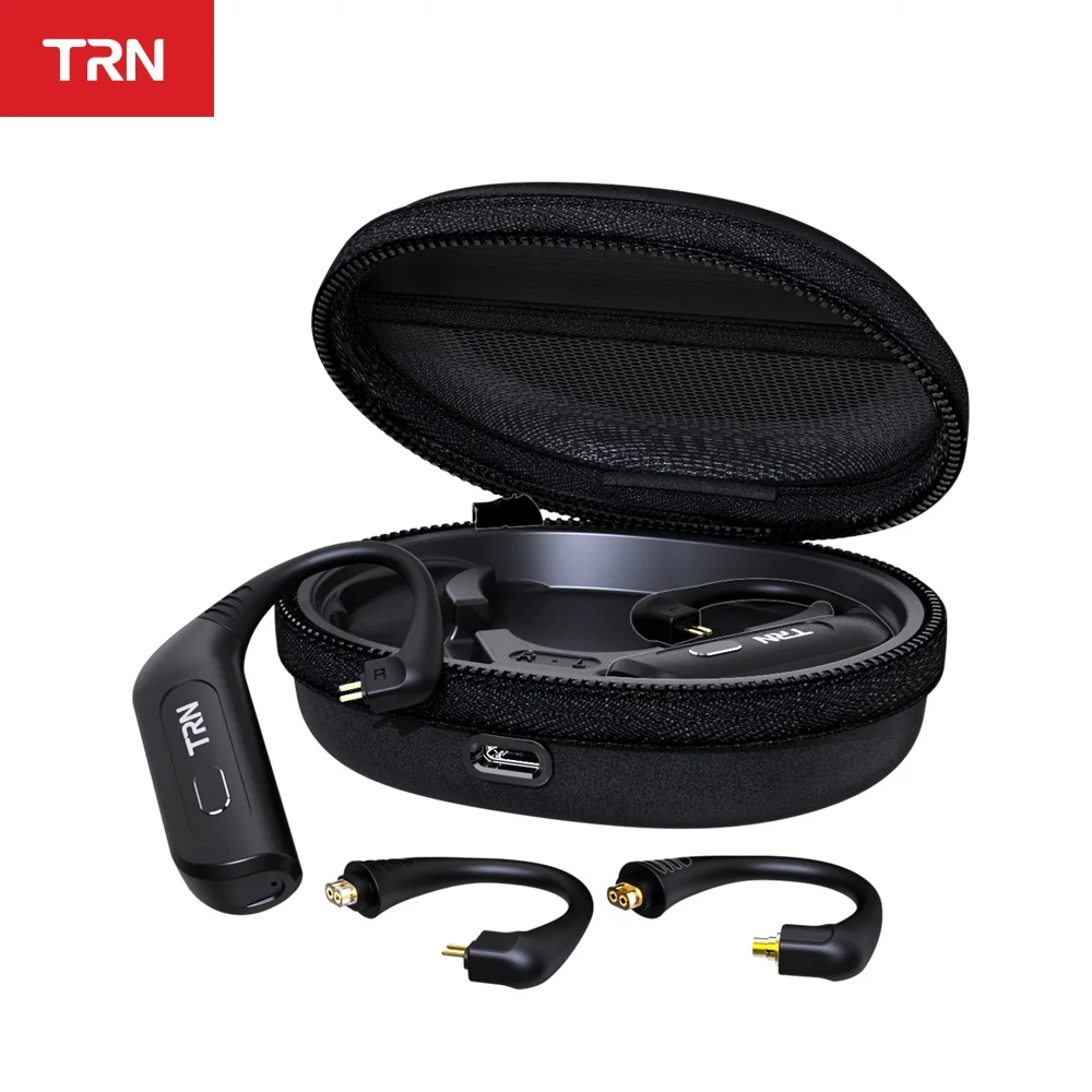 

TRN BT30 TWS Bluetooth 5.2 беспроводной бинауральный модуль Bluetooth с улучшенным кабелем, гарнитура с ушным крючком, 2-контактный 0,75 мм, 0,78 мм, чип QCC 3040
