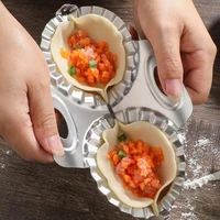 1pcs stainless steel double headed dumpling maker eco friendly wraper dough cutter pie ravioli jiaozi mould kitchen accessories