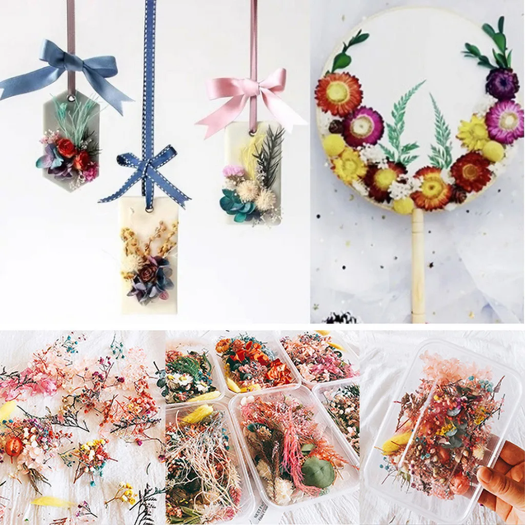 1 коробка Натуральные сушеные цветы сухие растения настоящие ароматерапия свеча