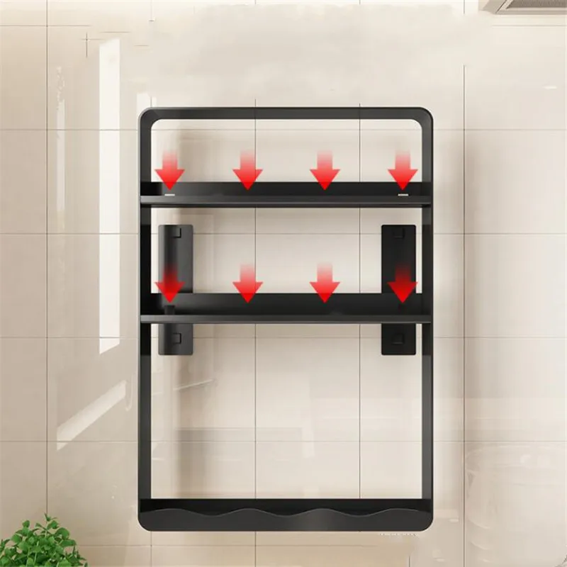 

Kitchen Rack Metal Spice Hang Decoration Shelf Wall Mounted Seasoning Jar Holder