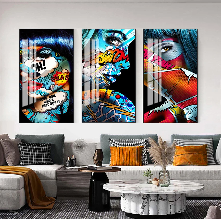 

Room Canvas Painting Wall Art Picture Home Posters Graffiti Women Portrait Oil Painting Poster And Prints Wall Decor For Living