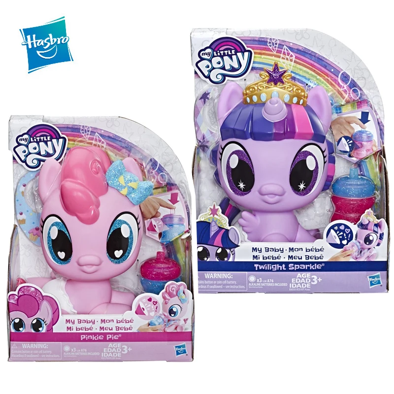 

Hasbro My Little Pony Anime Figure Toys for Girls Twilight Sparkle Pinkie Pie Vocal Joint Movable Children's Model Toy Gift