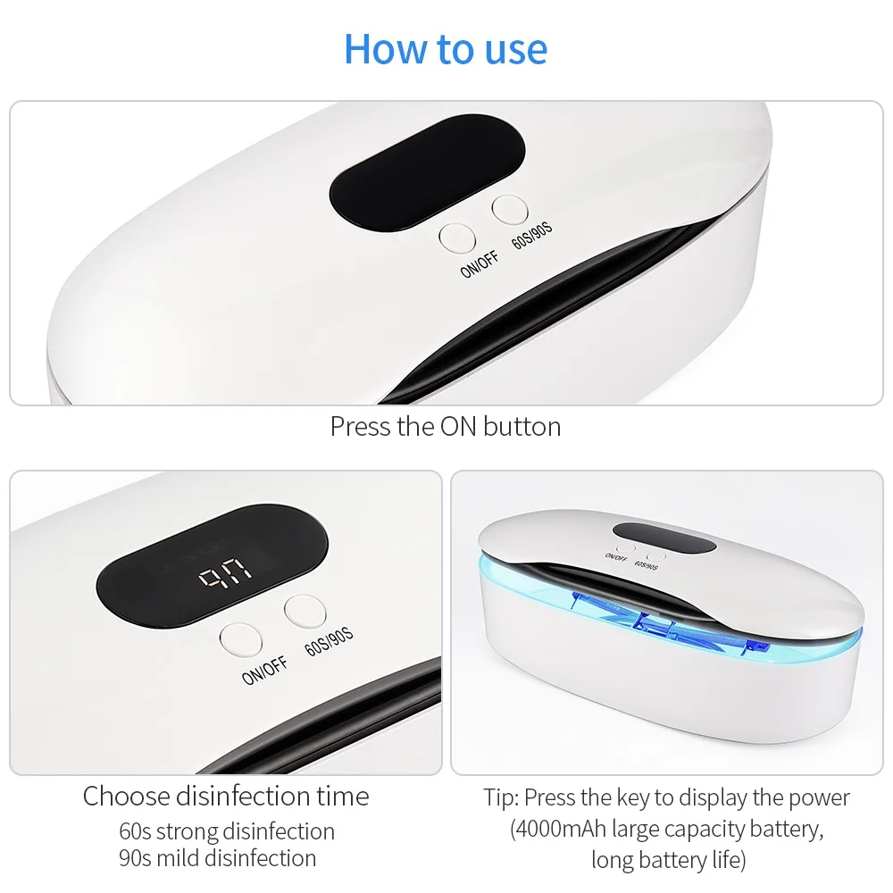 Электрический УФ-стерилизатор коробка для очков ювелирная ключей телефона