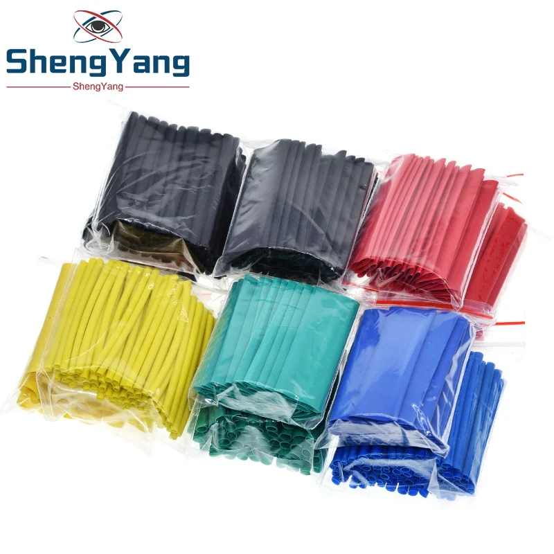 530 шт. термоусадочные трубки изоляционные ассортимент электронные полиолефина