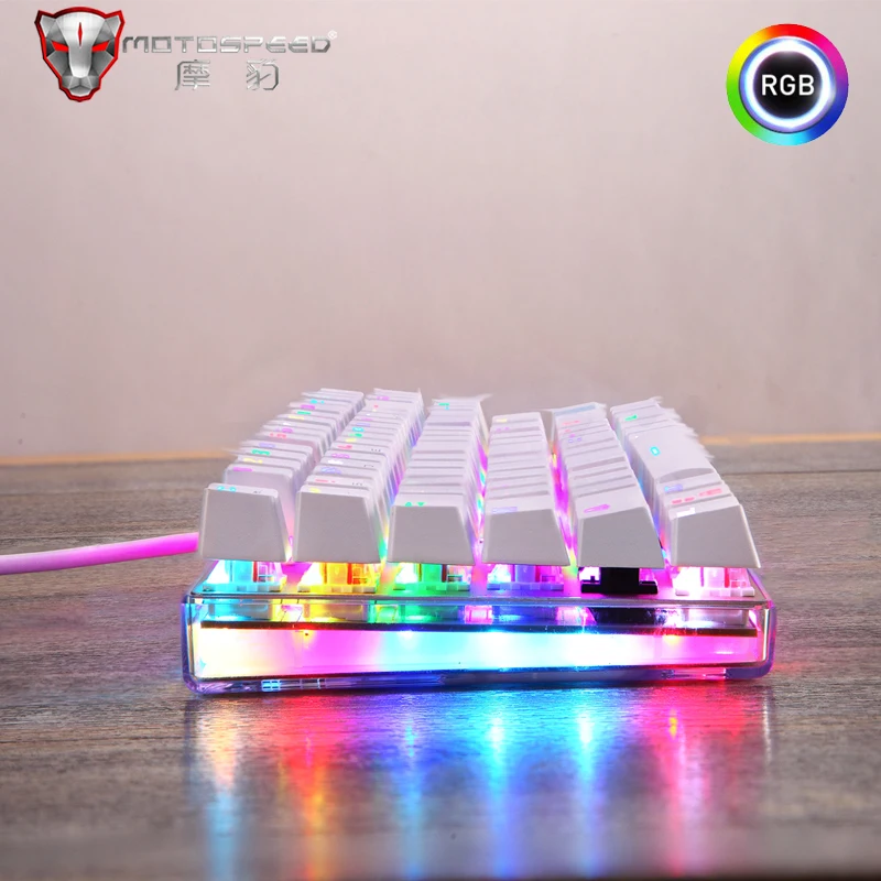 Motospeed K87S ABS USB2.0 игровая Проводная Механическая клавиатура синий красный