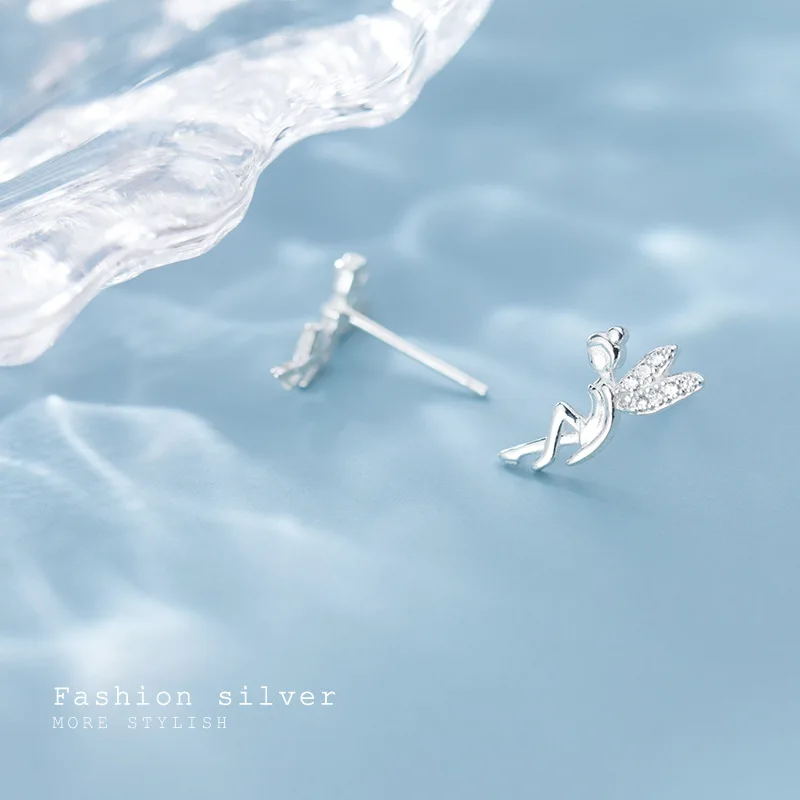 Trusta минималистичные серьги из настоящего серебра 925 пробы милые сверкающие