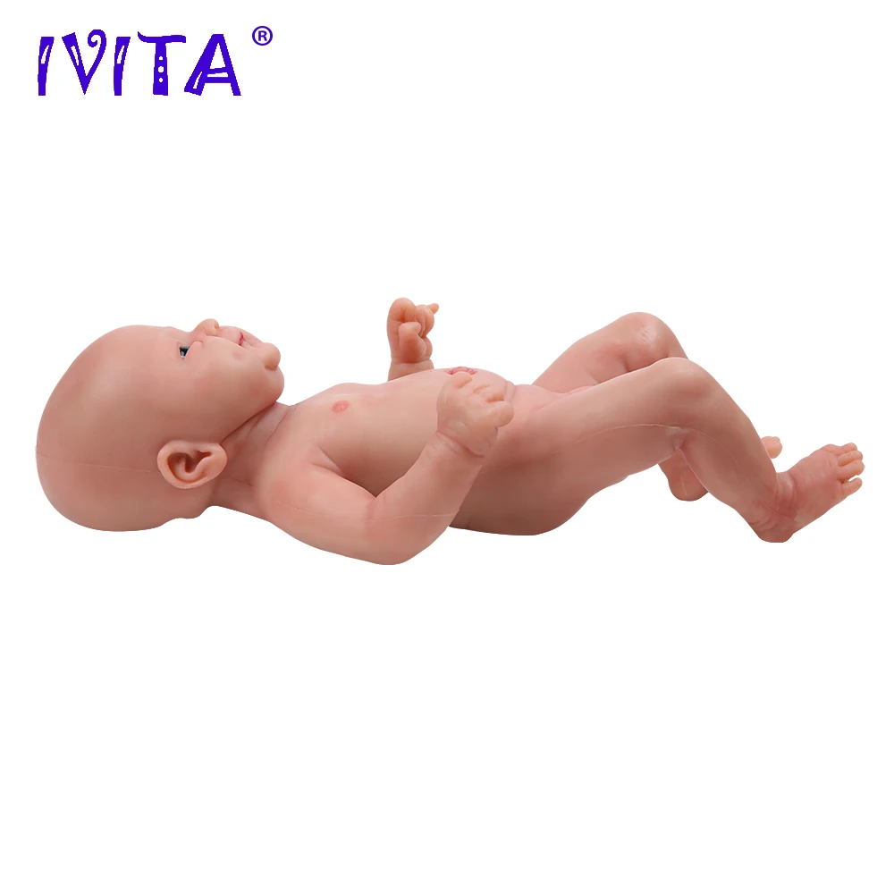 IVITA WB1512, 14 дюймов, 1,65 кг, полностью Мягкие силиконовые куклы-Реборн, реалистичные, имитированные, bonecas, Глаза открываются, улыбка, Игрушки для маленьких мальчиков
