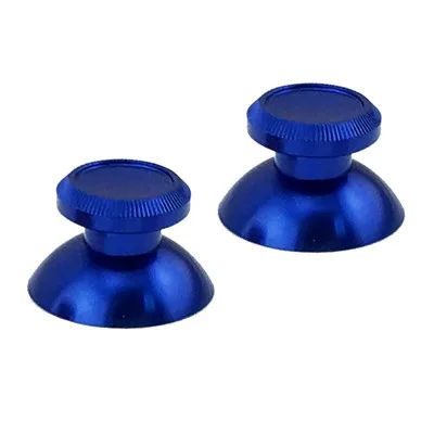 Алюминиевый металлический 3D Аналоговый джойстик для Playstation 4 PS4 Slim Pro thumb Stick grip cap Замена для xbox ONE контроллер - Цвет: Синий
