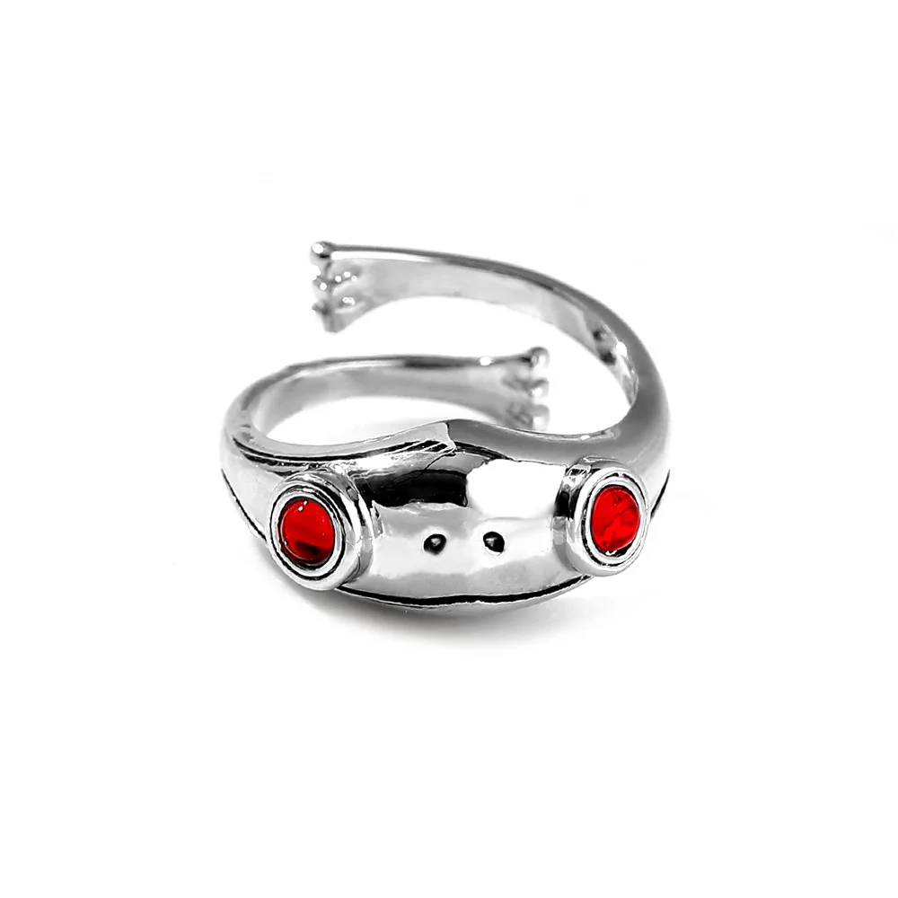 

2021Fashion Internet Explosion Rings Simple And Able Red-Eyed Frog Adjustable Punk Style Ring Party Accessories Gift