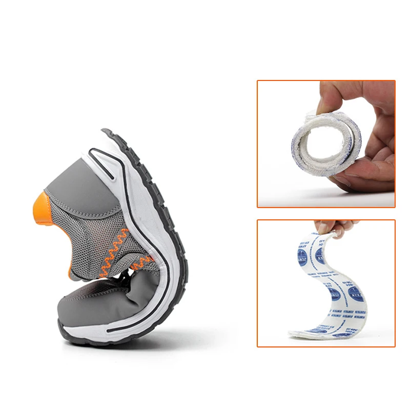 Мужская защитная обувь рабочие ботинки со стальными вставками Женская легкая