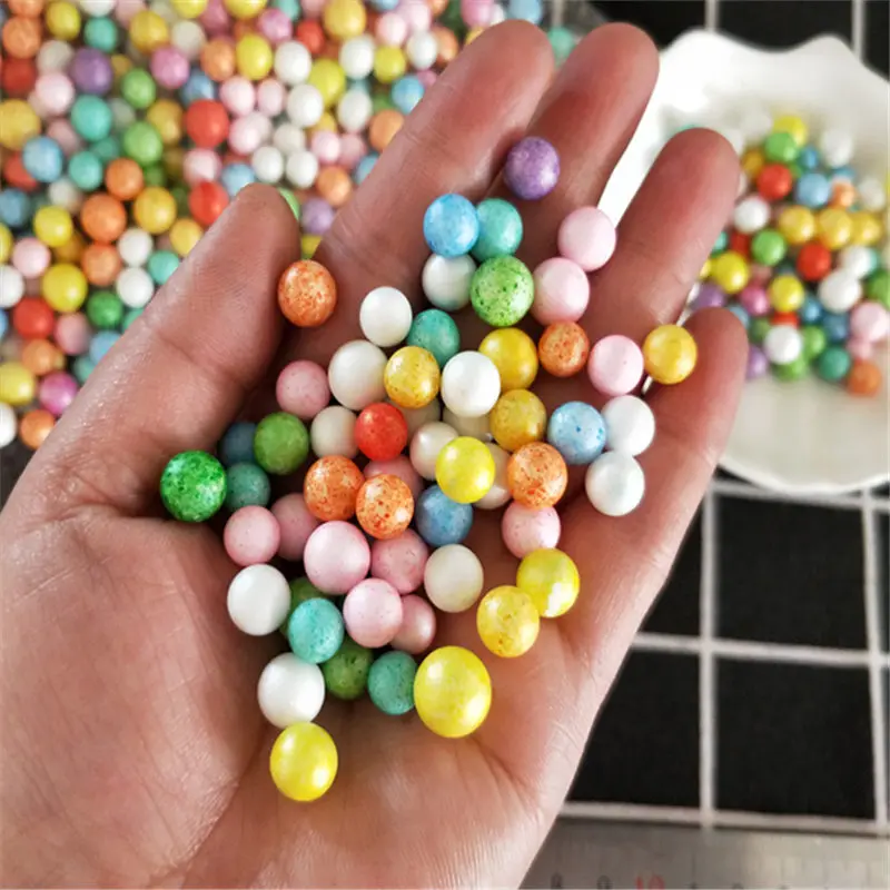 

7-9mm Polystyrene Styrofoam Plastic Foam Mini Beads Ball DIY Assorted Colors Decorate 2000pcs