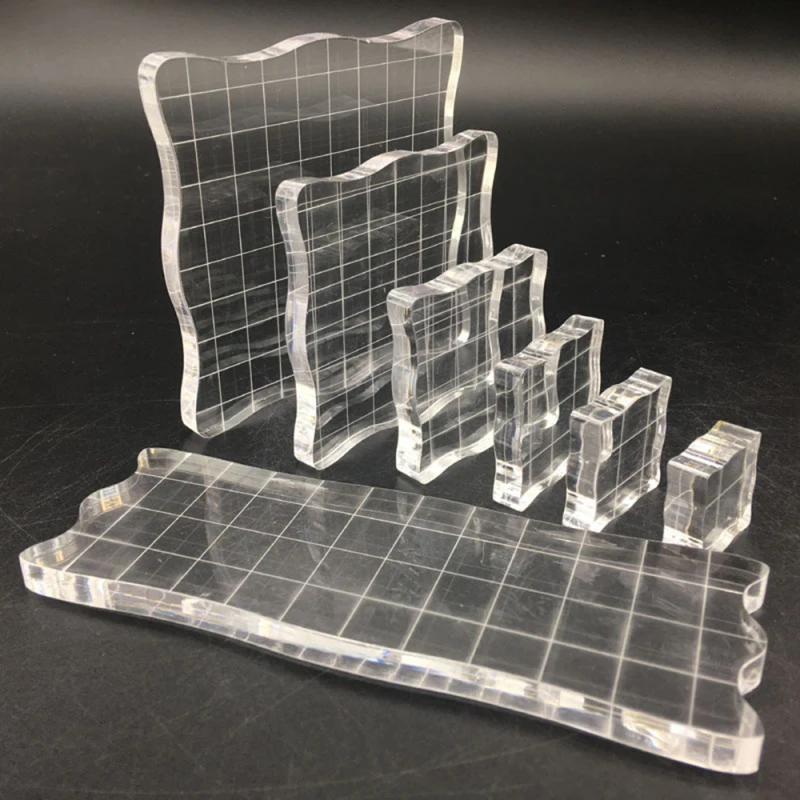 7 шт мульти Размеры штамп Блок акриловый блок пусковой площадки аксессуары
