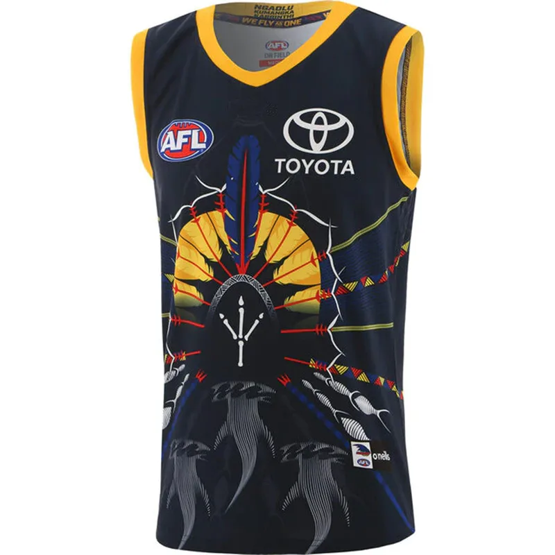 2021 Аделаида ворона AFL GUERNSEY мужские Регби Джерси Размер: S 3XL (печать именной номер)