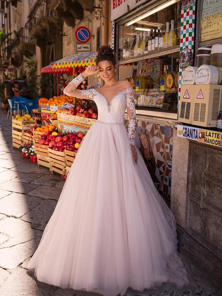 

MNGRL New Simple Wedding Dress Backless Sleeveless Design Chiffon Lace Bride Dresses Princess Dress Plus Size Tailor-made