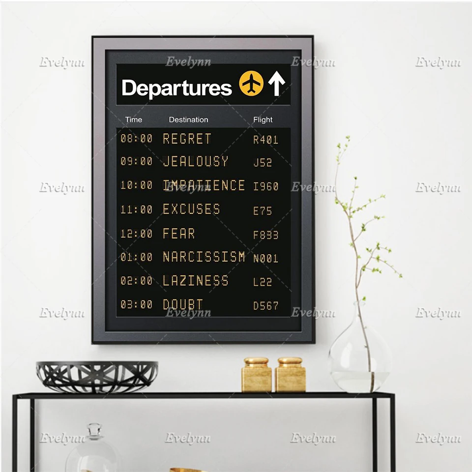 

Modular Pictures Canvas Wall Artwork Painting Nordic Style Aircraft Schedule Printed Poster Home Decor for Office Floating Frame