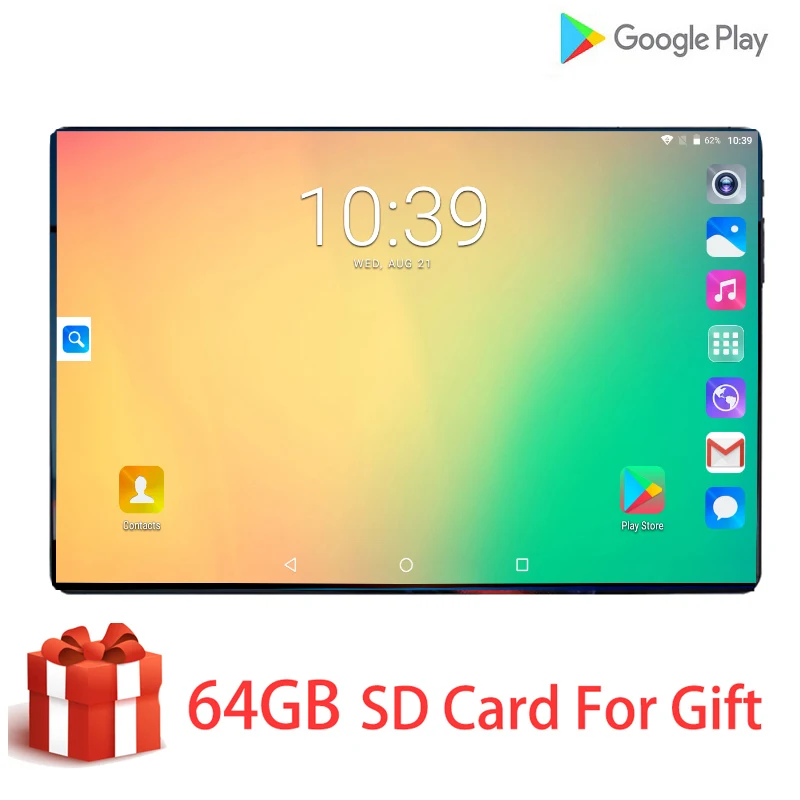 Глобальный 10,1 дюймовый планшет 3g 4G FDD LTE Android 9,0 Восьмиядерный 1280X800 ips 2.5D сенсорный экран ram 6 ГБ rom 128 ГБ gps планшет 10,1