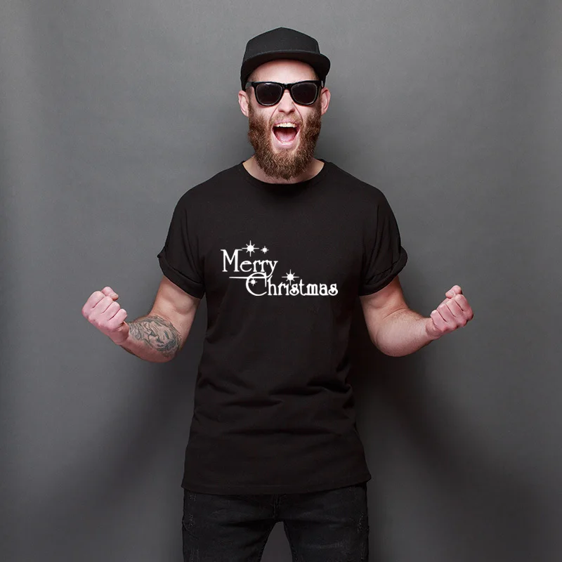 

April Fool Day MERRY CHRISTMAS Cool Men Tops Shirt Print Unisex T-Shirt Graphic O-Neck Tees For Adult