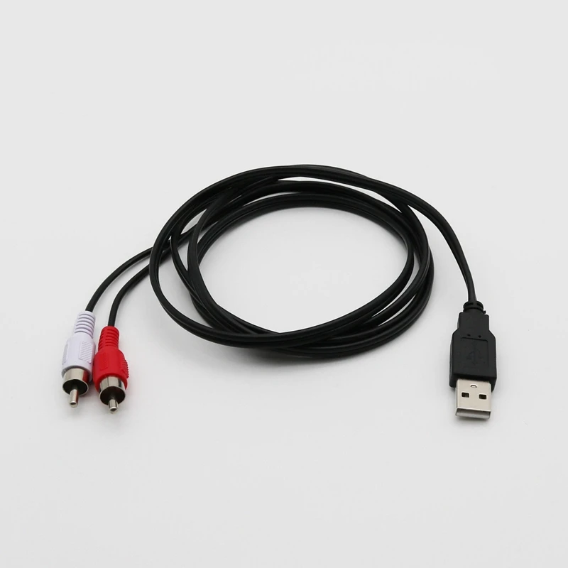 1 5 м Usb Папа-папа 2X Rca штекер Phono Av кабель ПК ТВ Aux вывода видео адаптер | Электроника