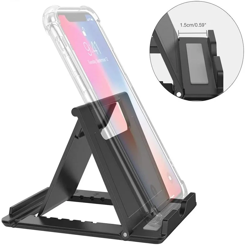 New Universal Cell Phone Holder Stand Adjustable Mobile Tablet Tripod Folding Plastic Table Desk Bracket For IPhone Ipad