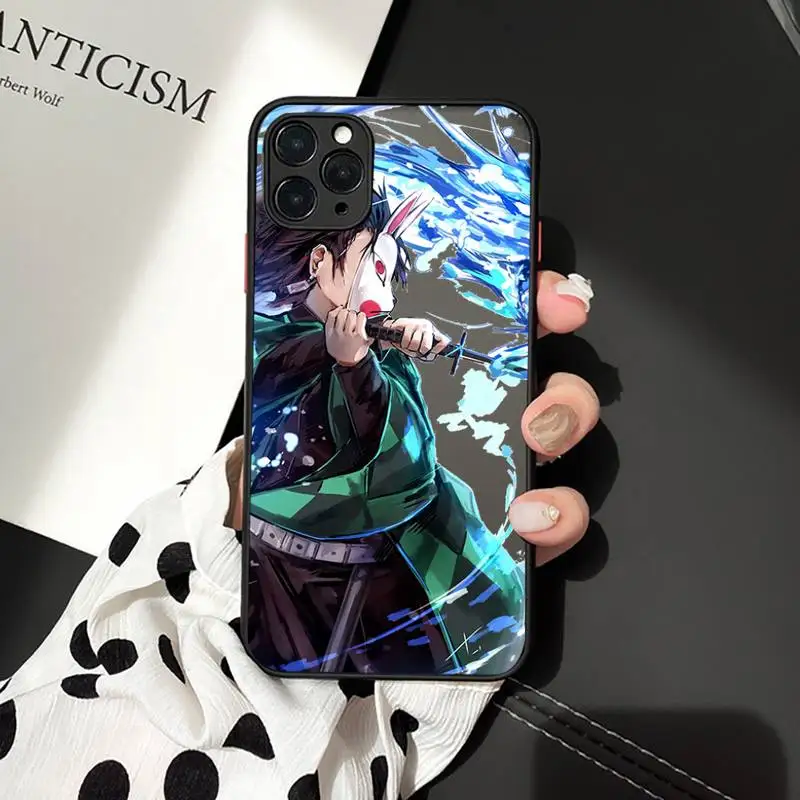 

Kamado Nezuko Kimetsu no Yaiba Demon Slayer Phone Cases matte transparent For iphone 7 8 11 12 plus mini x xs xr pro max cover