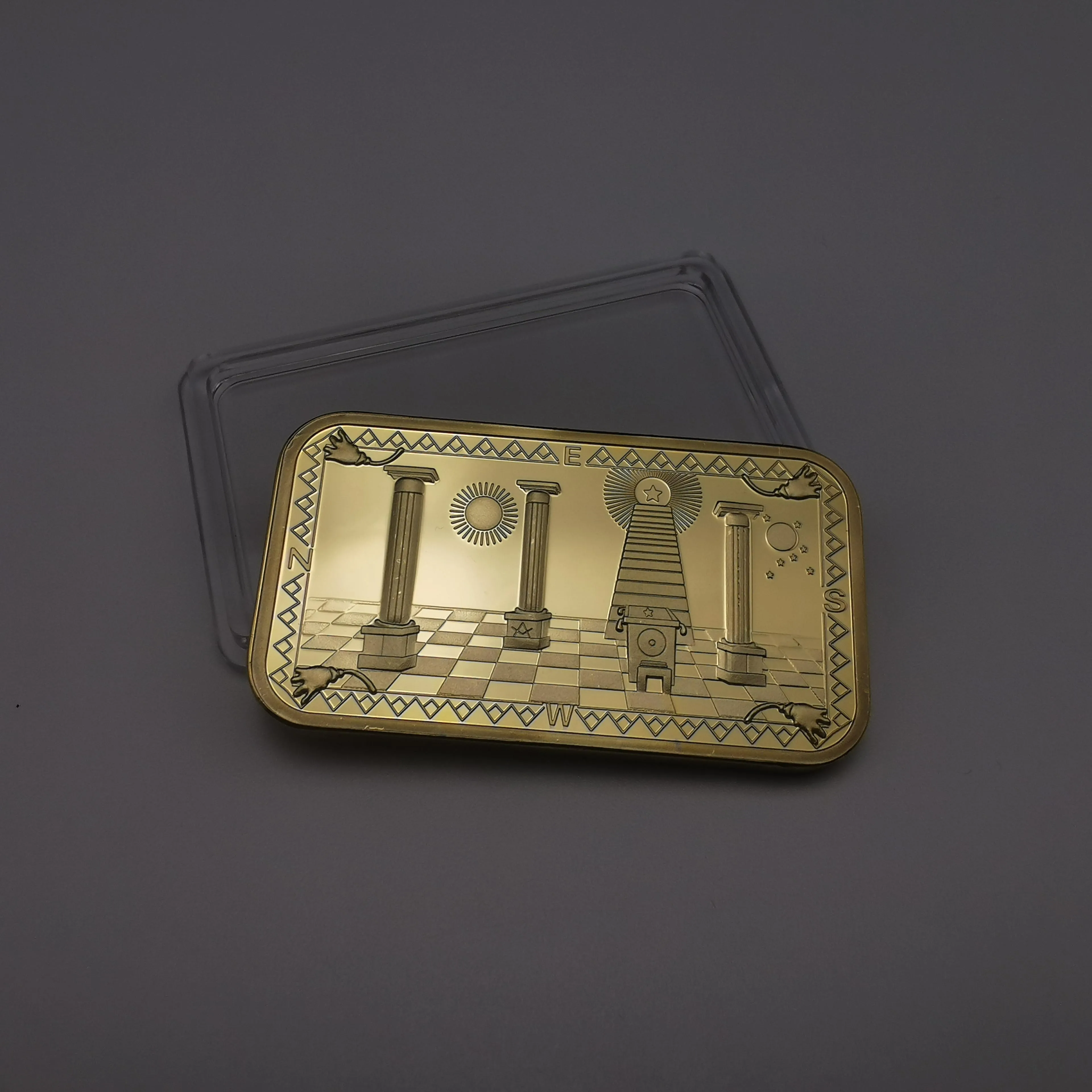 Freemasons масонская Золотая панель 999 тонкая фотография 3D дизайн с чехлом вызов