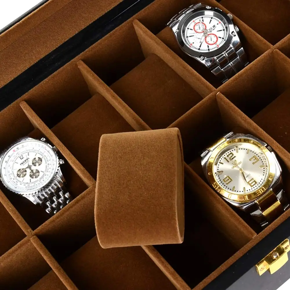 Деревянная коробка с часами для мужчин 12 слотов органайзер часов чехол Матовая