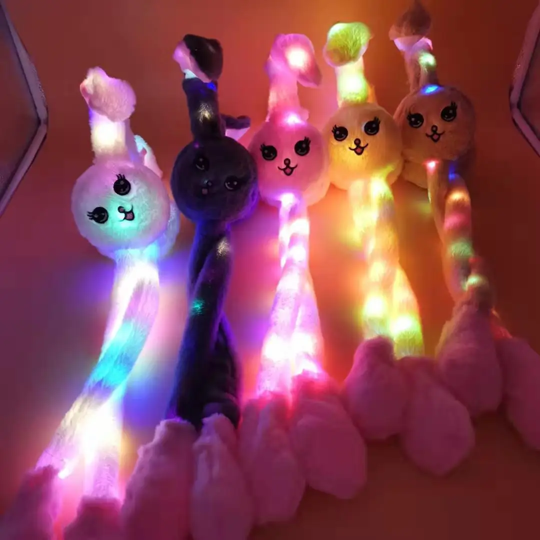 

Luminous Bunny Ears Hats Plush Toys, Pinch Ears, Movable Sub-Bunny Hats, Airbag Caps, Decorations, Warm Gifts For Boys And Girls
