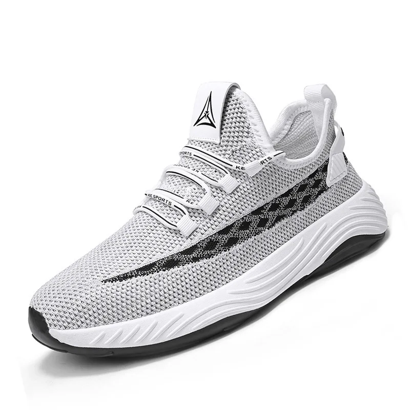 

Summer Men's Casual Sneakers Fly Weave Shoes Breathable Sports Running Shoes And Gym Basketball Sneakers For Teens