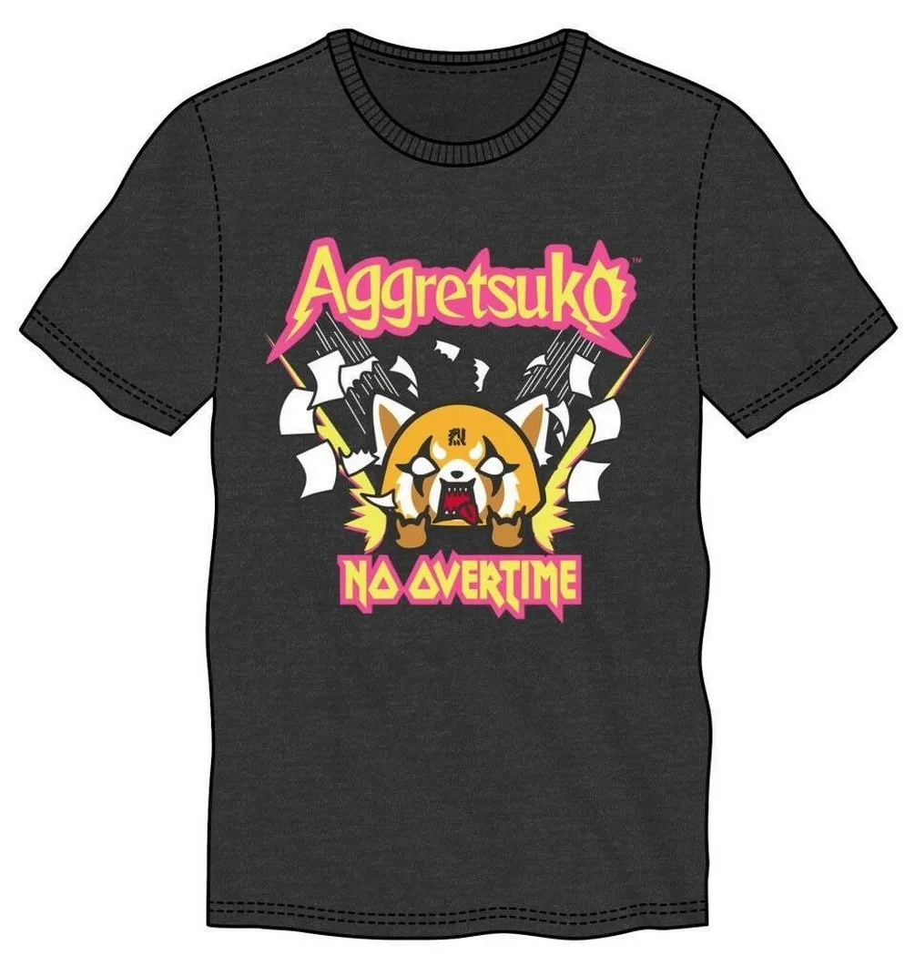 Legit Aggretsuko Аниме Нет сверхурочных аутентичная футболка Ts7Bl9 Удобная
