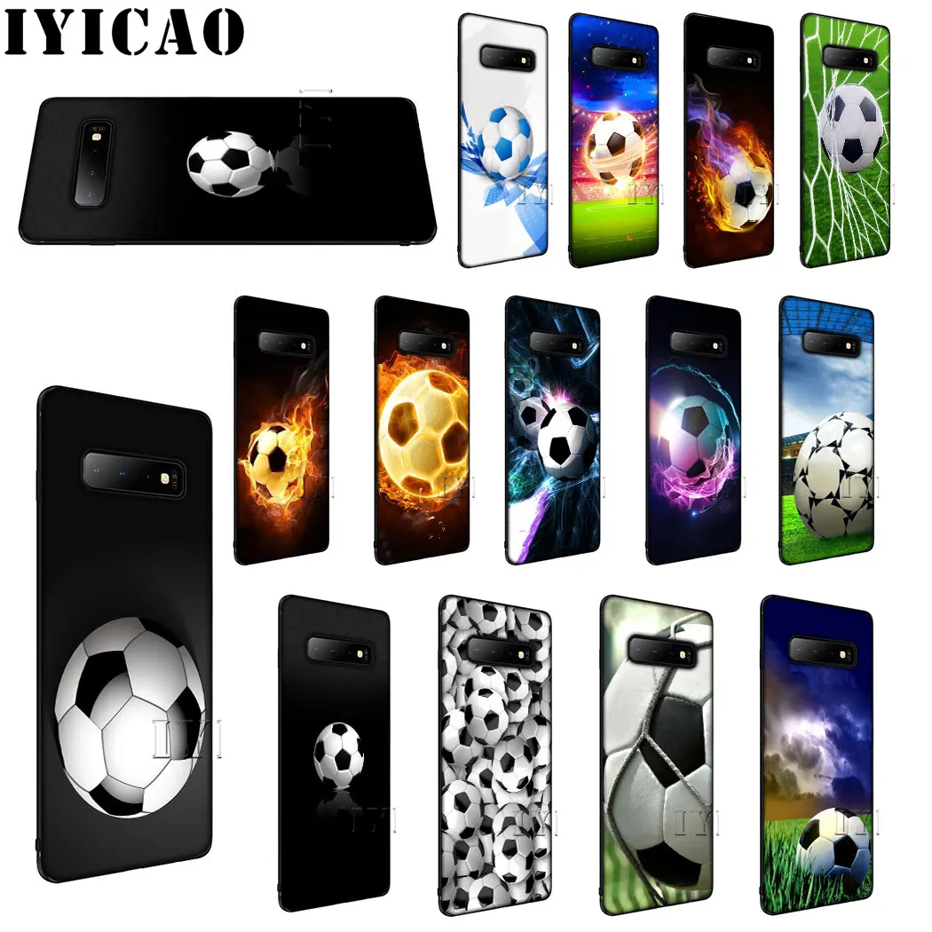 IYICAO футбольный мяч мягкий силиконовый чехол для samsung A3 A5 A6 Plus A7 A8 A9 J6