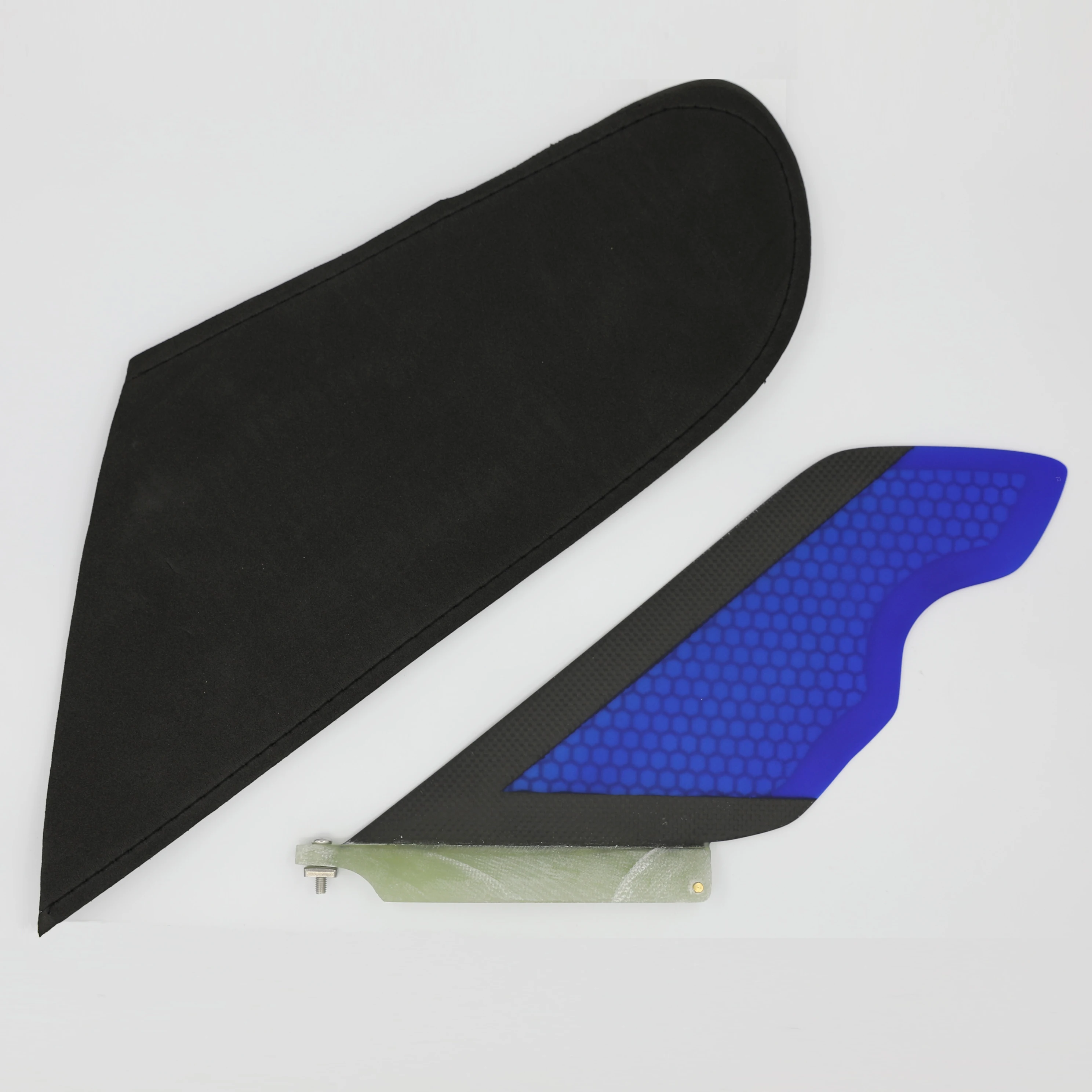 

Carbon Fiber And Blue Honeycomb Single Centre Fins 8.5'' Surfboard Fins Stand Up Board Fins