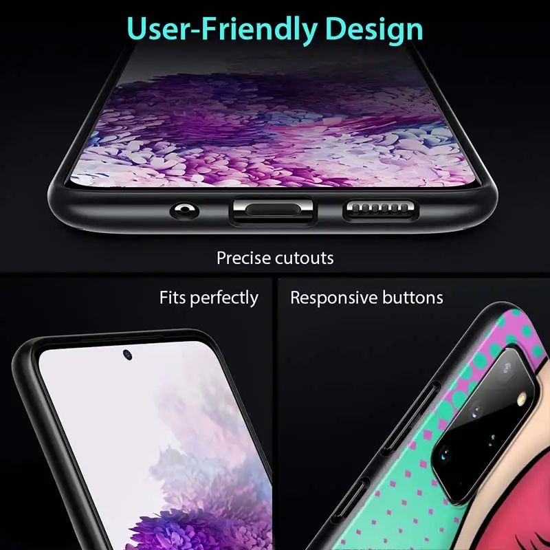 

Fashion body pop art Style For Samsung Galaxy A71 A51 (5G) A41 A31 2020 A21S A11 A90 A70S A50S A30S A10S Black Phone Case