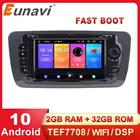 Мультимедийный плеер Eunavi 2 Din Автомобильный dvd-плеер Android, для Seat Ibiza 6j, 2009, 2010, 2012, 2013, GPS-навигация, 7-дюймовый экран, радио, аудио