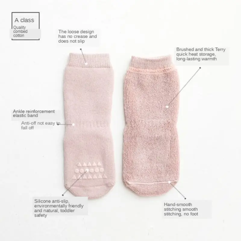 Baby winter Cotton Socks Shoes Non-slip Infant Walk Socks Shoes Toddler Floor Casual Toddler Anti-slip Socks Grip Slippers