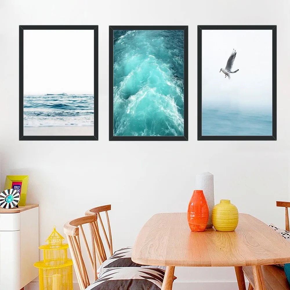 

Sea And Seagull Canvas Painting Blue Sea Flying Seagull Posters Wall Art Painting Pictures For Living Room Bedroom Study Room