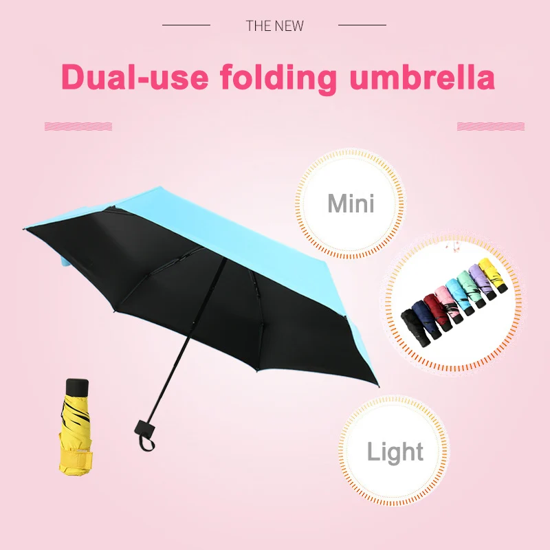 

Mini Pocket Umbrella Women Uv Small Umbrellas Parasol Girls Anti-uv Waterproof Portable Ultralight Travel Parasols-35