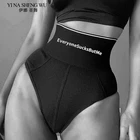 Женские крутые эластичные шорты с буквенным принтом, одежда для йоги, пляжные спортивные шорты, Простые Модные упражнения, шорты для йоги с высокой талией