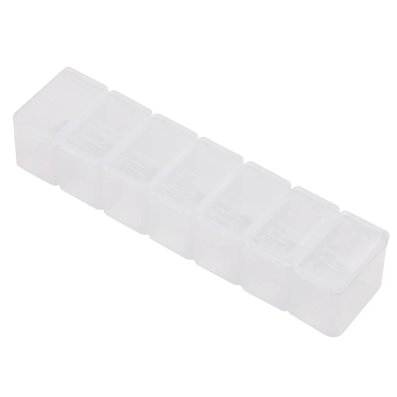 

1PCS 7 Days Weekly Pill Case 7 Solt Pill Case Storage Dispenser Medicine Storage Tablet Splitters Pill Box