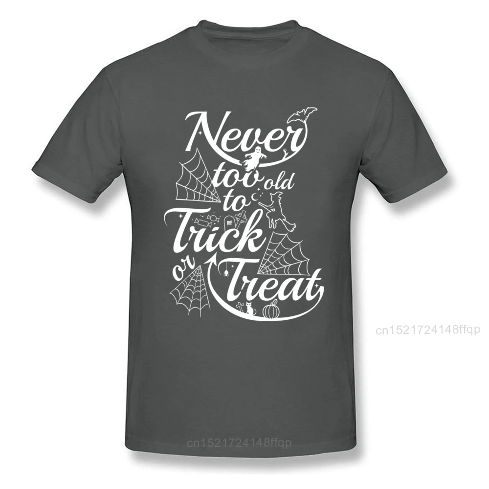 Футболка для Хэллоуина Мужская футболка с надписью Never Too Old For Trick Or Treat