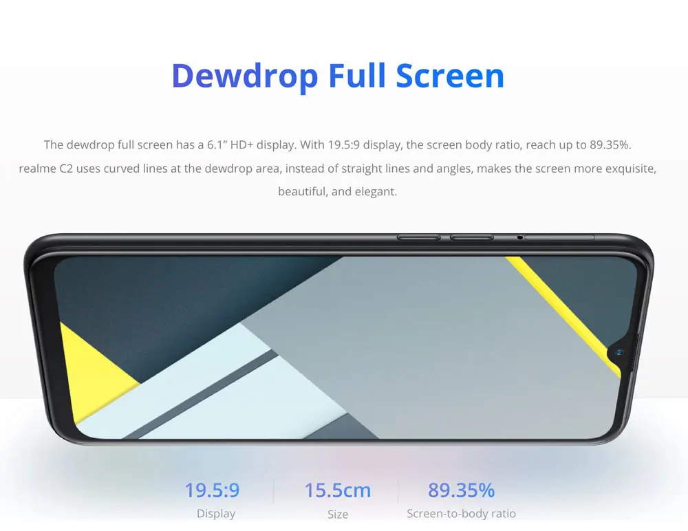 RU версия 6,1 дюймов Realme C2 RMX1941 мобильного телефона 4000 мА/ч, Octa core, 2 Гб оперативной памяти, 16 Гб встроенной памяти, 13MP 2MP двойной Камера Android 9,0 с двумя sim-картами 4G, чехол для телефона