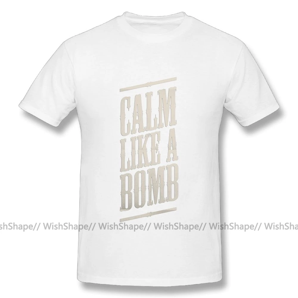 Футболка ярость против машины футболка с надписью CALM LIKE A BOMB летние футболки из 100%