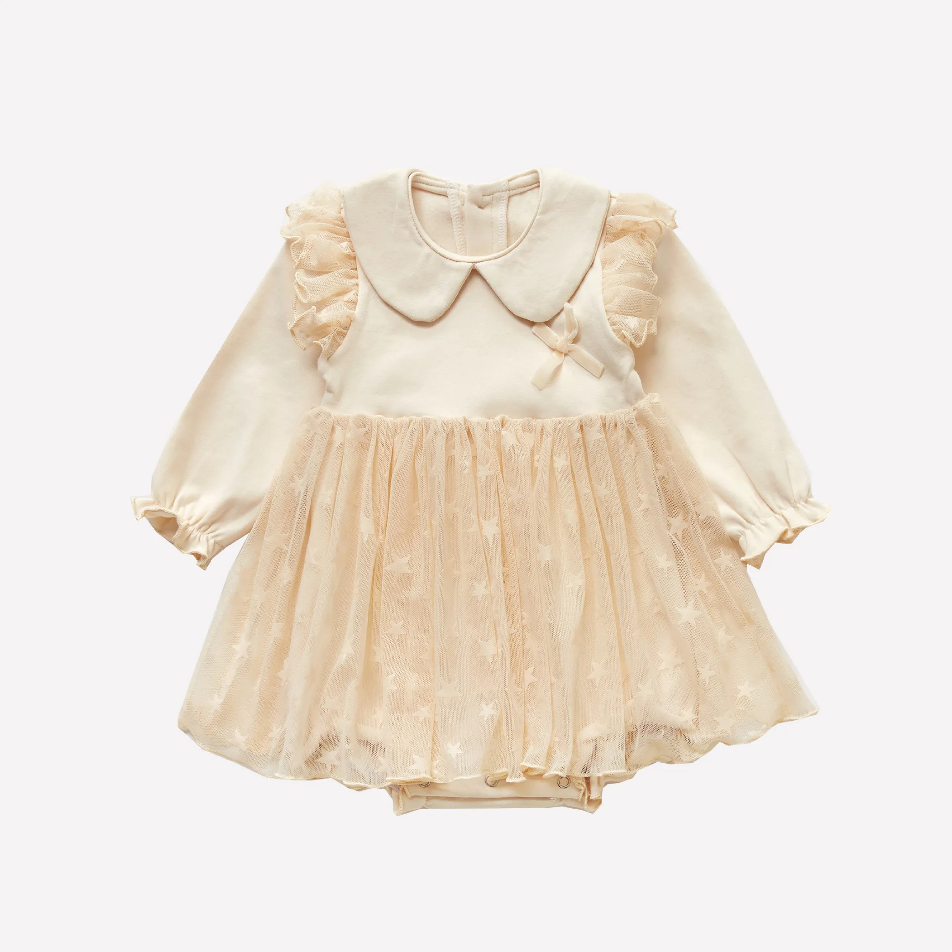 

Боди детское в стиле Питера Пэна, с воротником, для крестин и крестин, лето От 0 до 2 лет