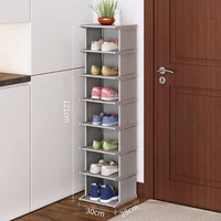 shoe cabinets diy metal non woven vertical shoe organizer shelf simple assembly shoes storage for closet dustproof shoes rack