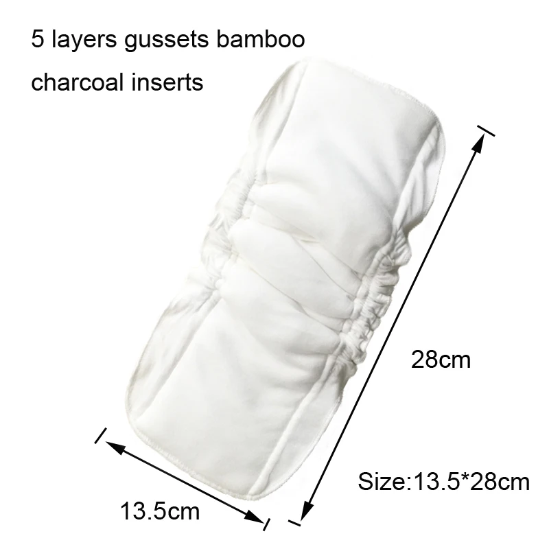 10 шт. естественно мягкие 5 слоев бамбуковых углевых вставок для ребенка ткань