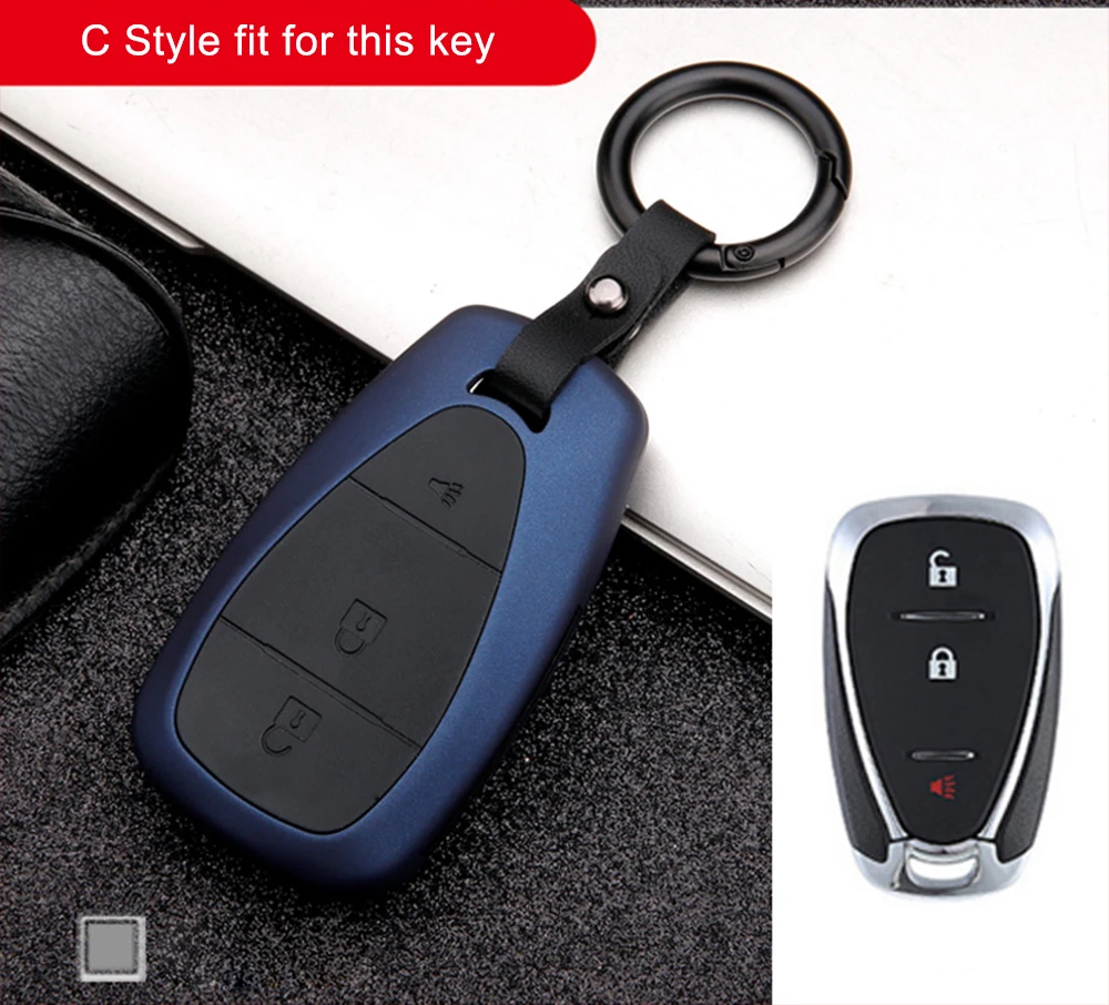 

Car Smart 3 Button Remote Key Cover Case Holder Protect Keychain Keyring for CHEVROLET Equinox Key Chain Key Ring ABS