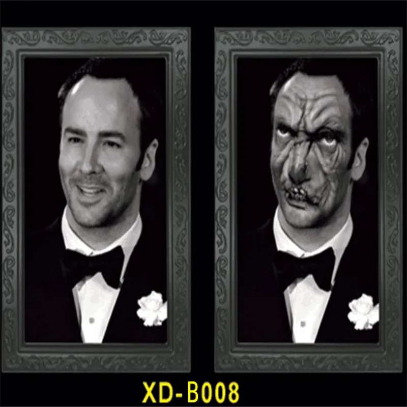B008 3D Ghost фоторамка украшения-ужастики для хеллоуина принадлежности для рукоделия девичник вечерние украшения тематическая вечеринка Хэллоуин реквизит - Цвет: B008