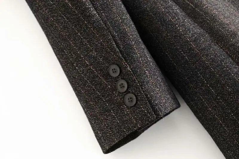 Star firefly versatile elegant office suit female casual slim striped double-breasted blazer women