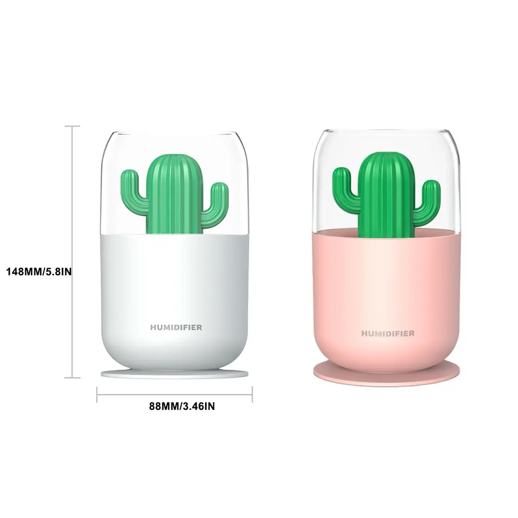 

Quiet Small Creative Student Desktop Air Spray Y07 Mini Cactus Rainbow Night Light Durable Humidifier High Quality Hot Sale