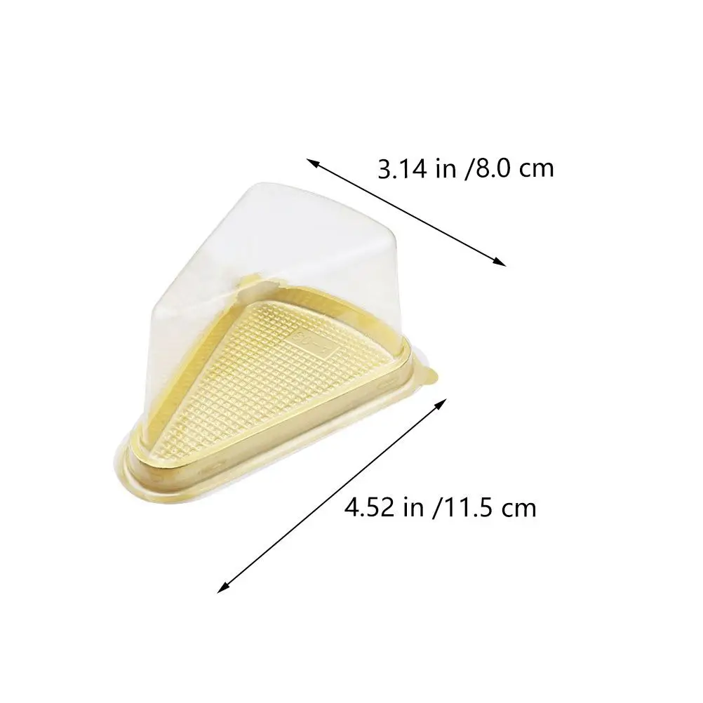 

50PCS Sandwich Boxes Triangle Plastic Transparent Mousse Box Simple Cake Sandwich Blister Box Wedding Party Food Packaging Boxes